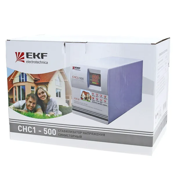 Стабилизатор напряжения СНС1-500ВА симисторный EKF Simple