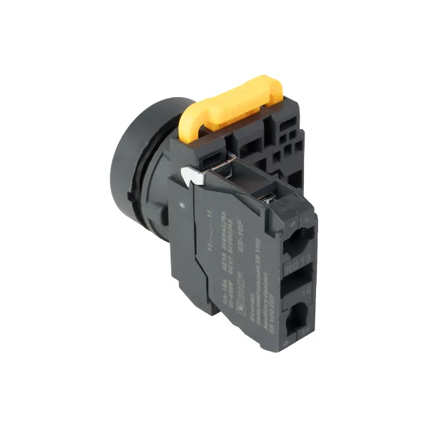 Кнопка SB-21 плоская без фиксации 1NO желтая IP65 EKF