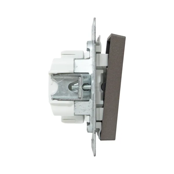 Механизм выключателя, одноклавишный, проходной, мокко Эпика EKF