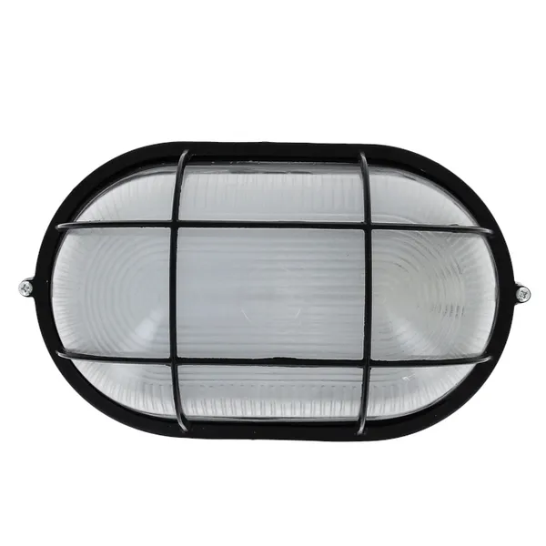 Светильник BLS-1202 черный/овал решетка 100Вт IP54 EKF Basic