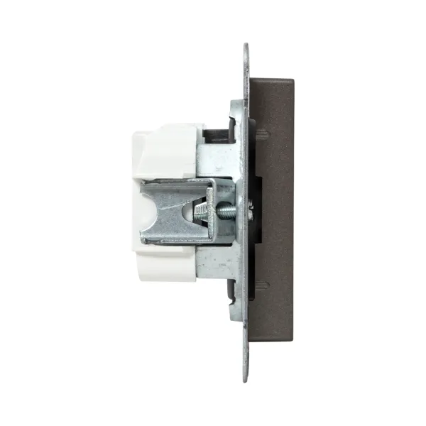 Механизм розетки, 16А, без заземления, со шторками, мокко Эпика EKF