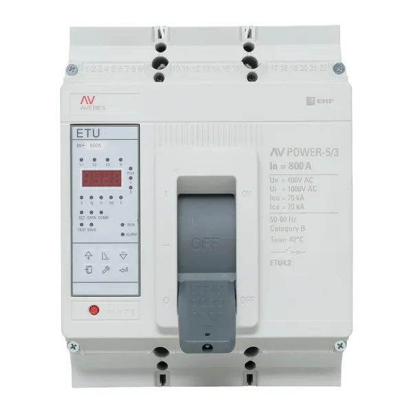 Автоматический выключатель AV POWER-5/3 800А 70kA ETU4.2 EKF AVERES