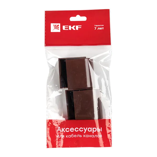 Заглушка (40х16) (4 шт) темное дерево EKF-Plast