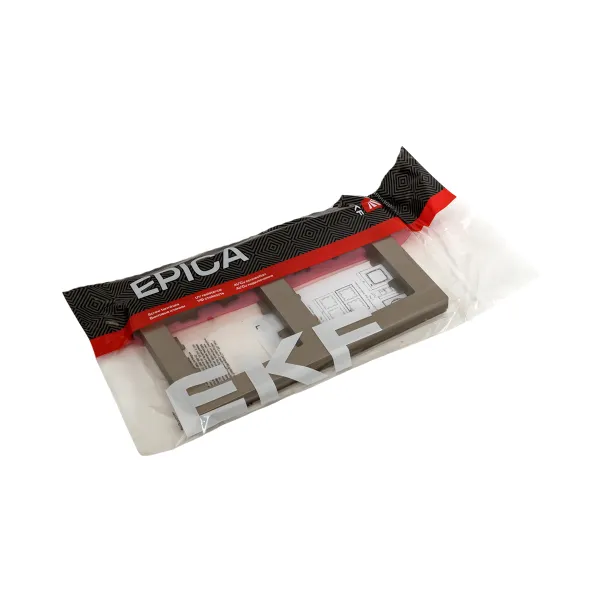 2 - местная рамка, шампань, пластик Эпика EKF