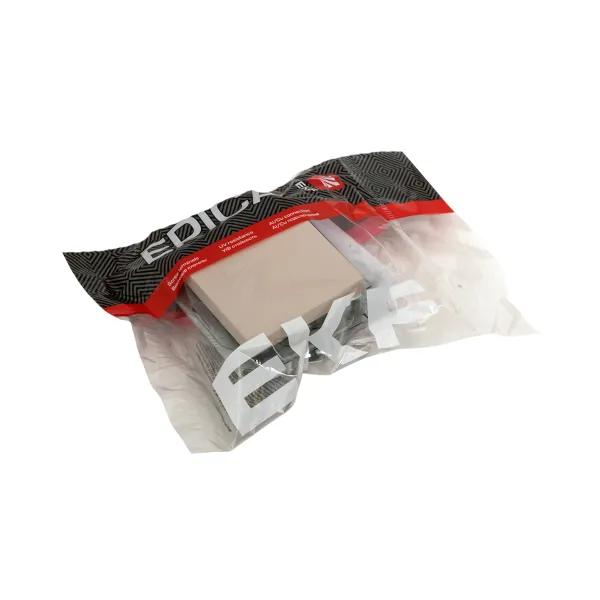 Механизм выключателя, одноклавишный, проходной, кремовый Эпика EKF