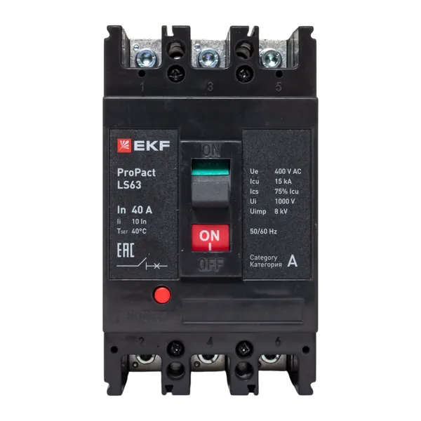 Автоматический выключатель LS63 15кА 3P 40А ProPact EKF