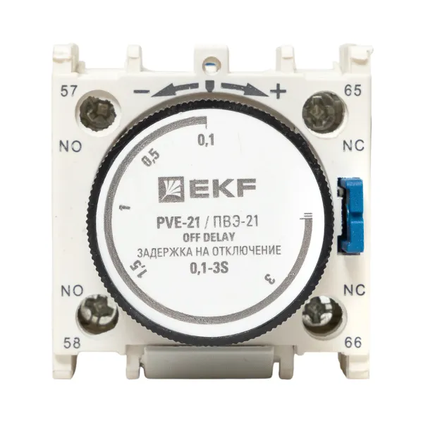 Приставка выдержки времени отключения ПВЭ-21 0,1-3сек NO+NC EKF PROxima