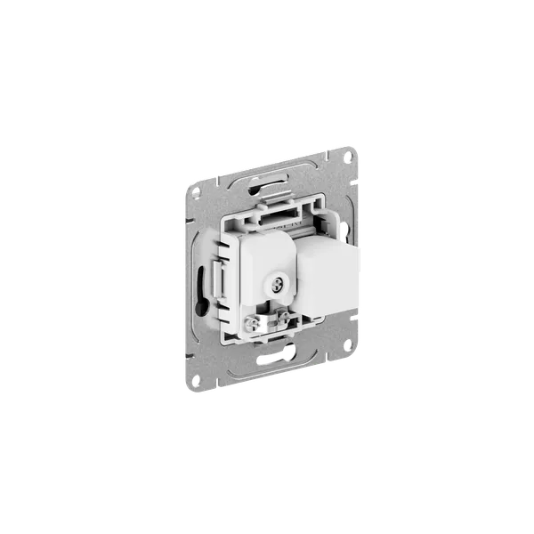 Механизм розетки TV+RJ45 (cat5), чёрный Эпика EKF