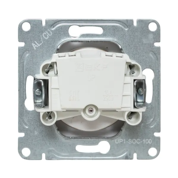 Механизм розетки, 16А, без заземления, без шторок, шампань Эпика EKF