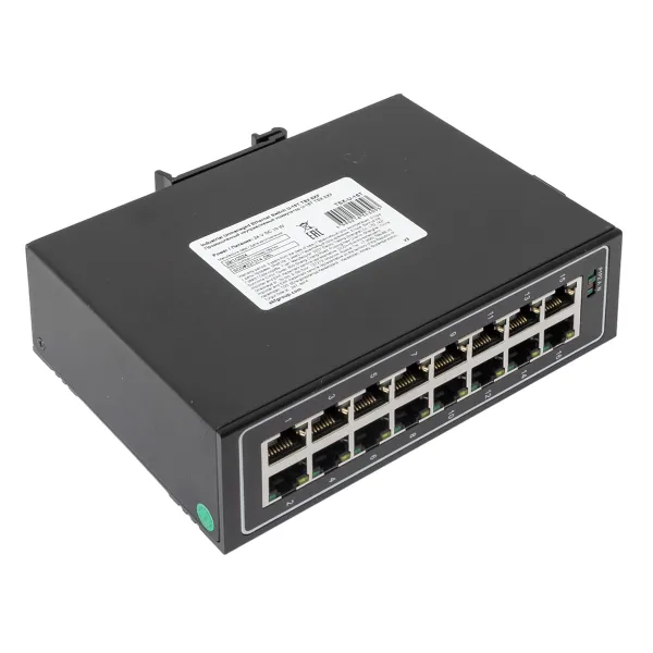 Промышленный неуправляемый коммутатор U-16T, 16 портов 10/100Base-T(X) RJ45, монтаж на динрейку TSX EKF