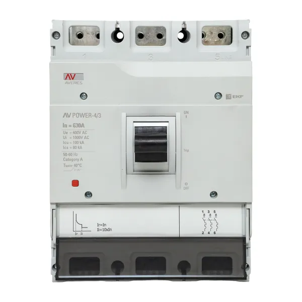 Автоматический выключатель AV POWER-4/3 630А 100kA TR EKF AVERES