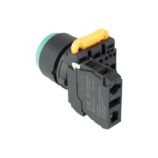 Кнопка выпирающая SB-35 с фиксацией 1NC зеленая IP65 EKF