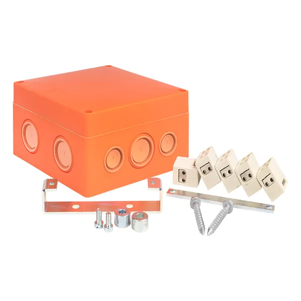 Коробка распределительная огнестойкая (126x126x74) 5 двойных кк/1,5-6мм²/12 мв IP66 EKF PROxima