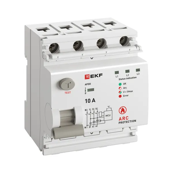 Устройство защиты от дугового пробоя (УЗДП) 3P+N 10А PROXIMA EKF