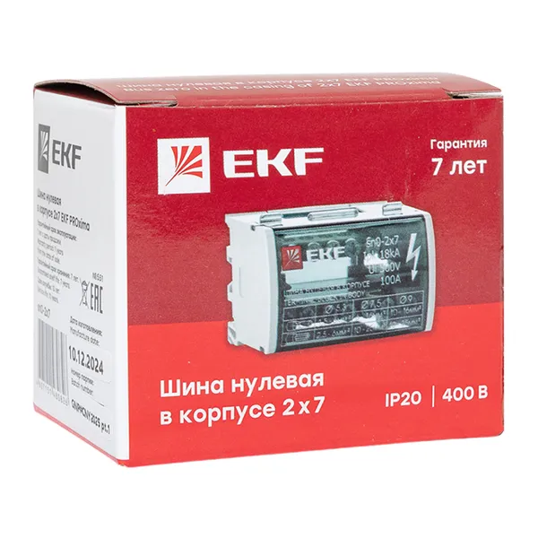 Шина нулевая в корпусе (2х7) EKF PROxima