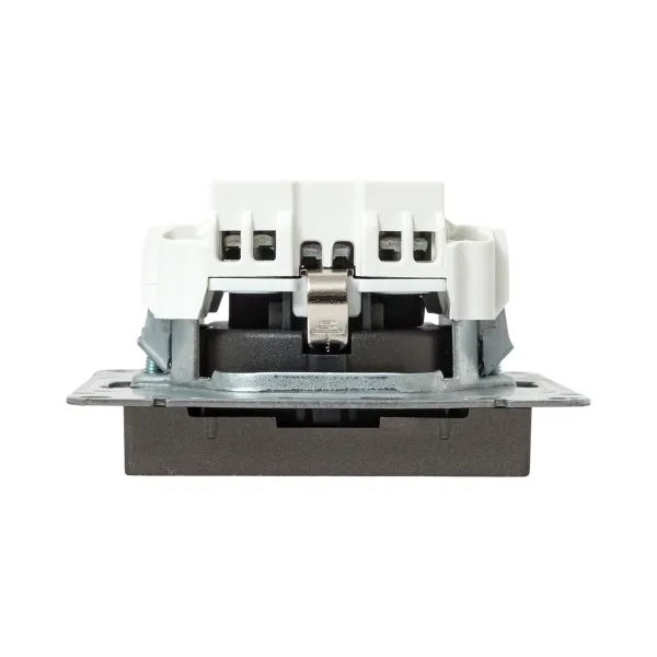 Механизм розетки, 16А, с заземлением, без шторок, мокко Эпика EKF