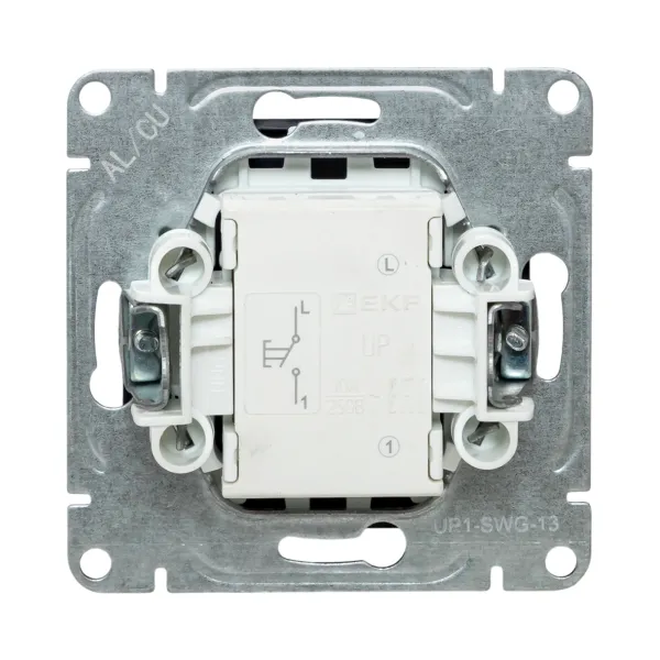 Механизм выключателя, одноклавишный, кнопочный, графит Эпика EKF