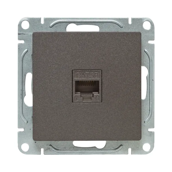 Механизм розетки RJ45 (cat5), мокко Эпика EKF