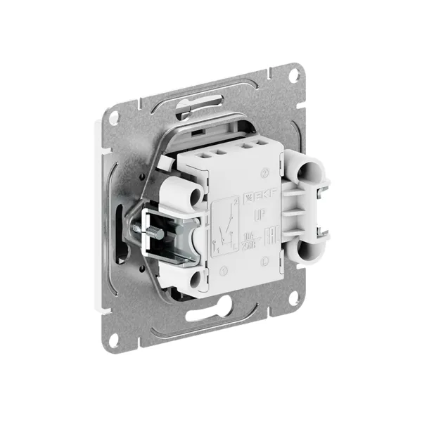 Механизм выключателя, двухклавишный, кремовый Эпика EKF