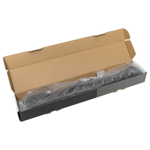 Блок розеток PDU TERACOM PRO 19" 1U 16А/250В 9 розеток Schuko шнур питания длиной 2 метра сечение 3x1,5 мм2 вилка Schuko корпус пластик черный