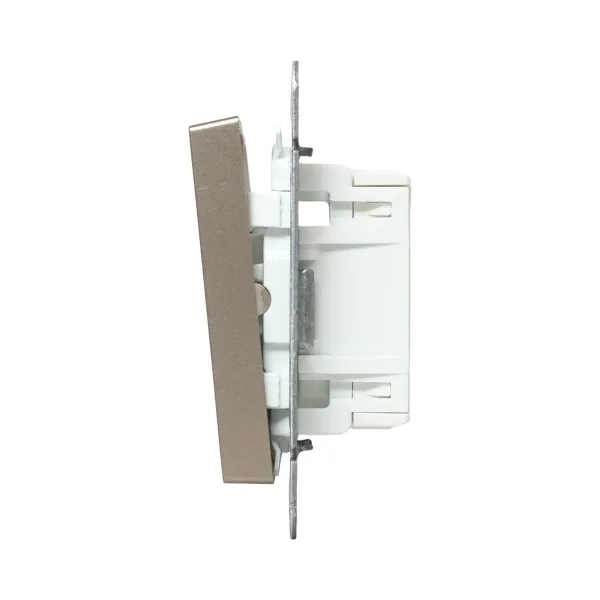 Механизм выключателя, двухклавишный, перекрёстный, шампань Эпика EKF