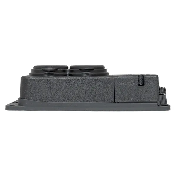 Роз. (колодка) двухмест. с защит. крышками каучуковая 230В 2P+PE 16A IP44 EKF PRO