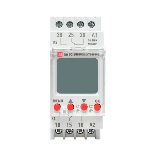 Таймер электронный двухканальный ТЭ-80 24-230В EKF