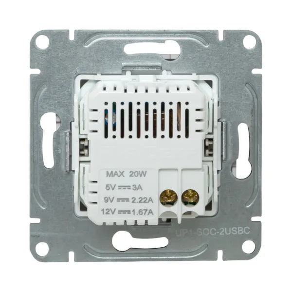 Механизм розетки USB-C - 2шт, шампань Эпика EKF