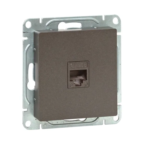 Механизм розетки RJ45 (cat5), мокко Эпика EKF