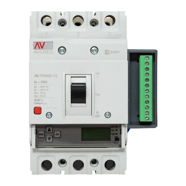 Автоматический выключатель AV POWER-1/3 160А 50kA ETU6.2 EKF AVERES