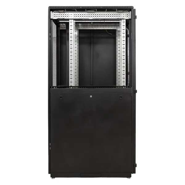 Шкаф напольный 19" TERACOM PRO 42U 600x1000 мм двери перфорированная с замком-ручкой и перфорированная чёрный