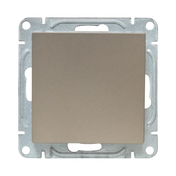 Механизм выключателя, одноклавишный, кнопочный, шампань Эпика EKF