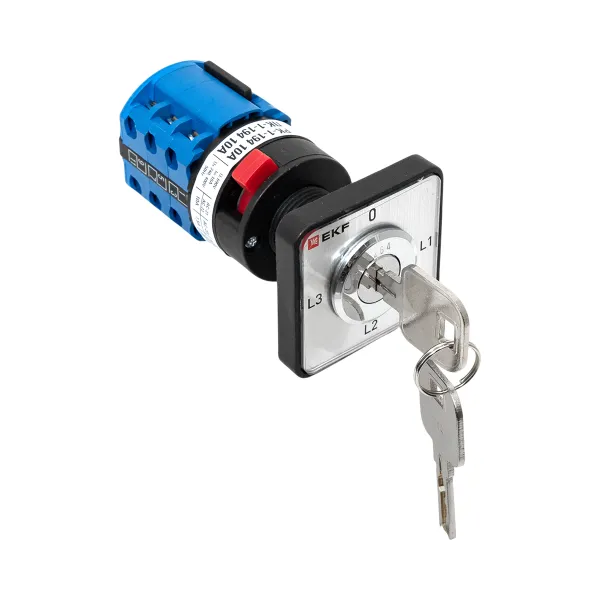 Переключатель кулачковый ПК-1-194 10А 4P с ключом для амперметра EKF PROxima