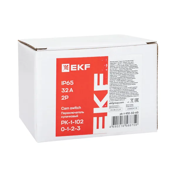 Переключатель кулачковый ПК-1-102 32А 2P «0-1-2-3» IP65 EKF