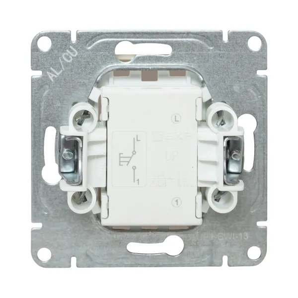 Механизм выключателя, одноклавишный, кнопочный, кремовый Эпика EKF