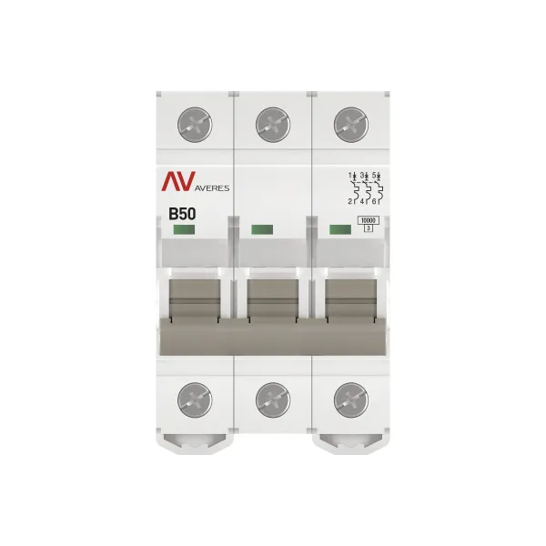 Выключатель автоматический AV-10 3P 50A (B) 10kA EKF AVERES