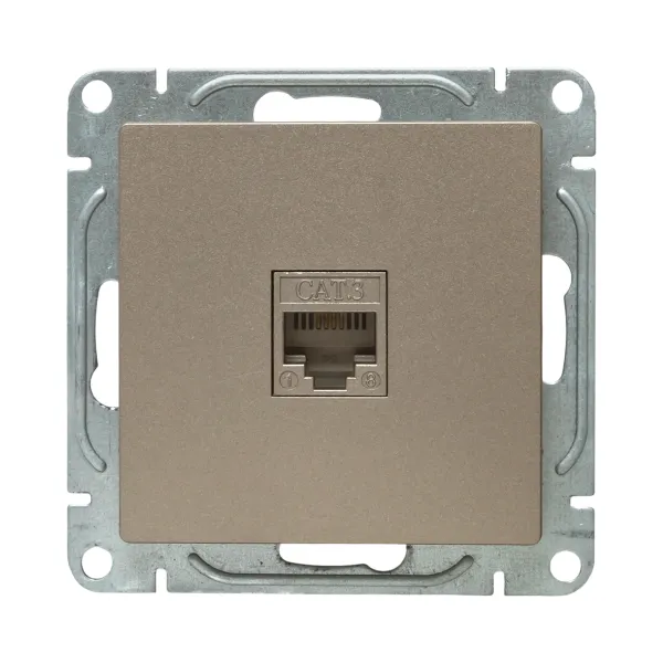 Механизм розетки RJ11, шампань Эпика EKF