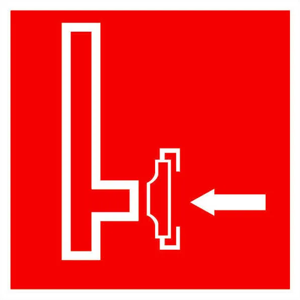 Знак пластик F08 "Пожарный сухотрубный стояк" (200x200) ГОСТ 12.4.026-2015 EKF PROxima