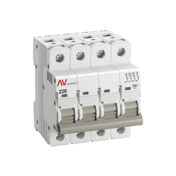 Выключатель автоматический AV-10 4P 20A (Z) 10kA EKF AVERES