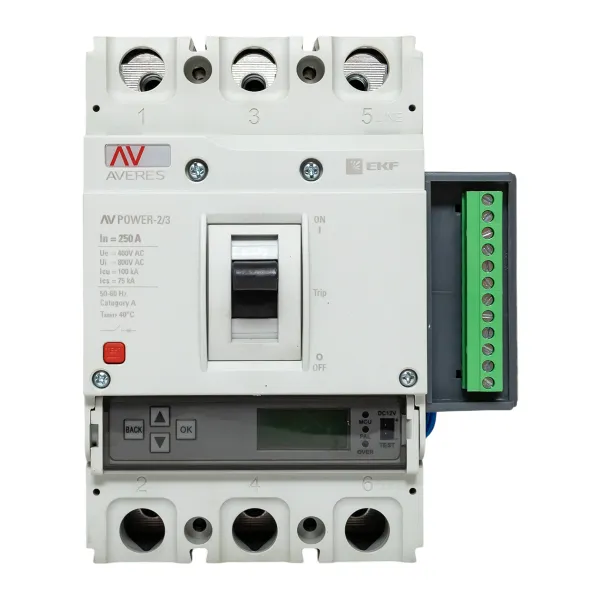 Автоматический выключатель AV POWER-2/3 250А 100kA ETU6.2 EKF AVERES
