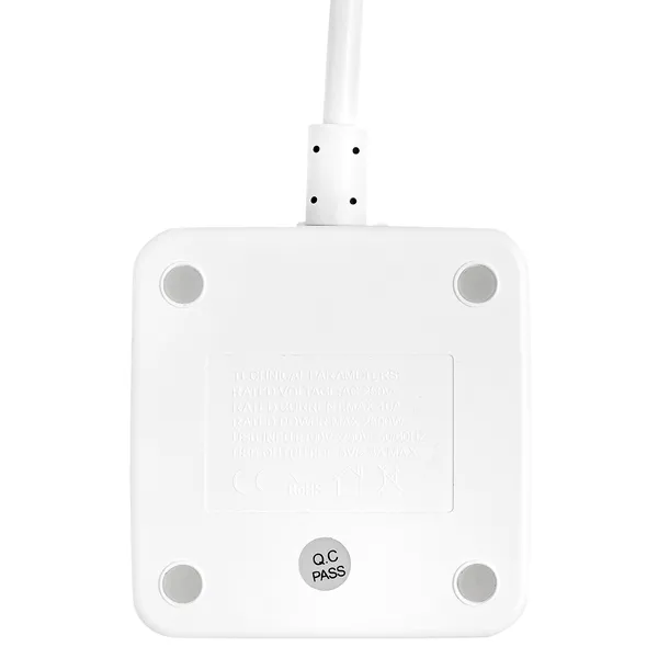 Удлинитель "Куб" 2 гнезда 2USB 2,4А+Type C + Ночник 1,3 метра 1мм2