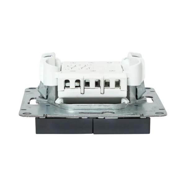 Механизм выключателя, двухклавишный, проходной, графит Эпика EKF