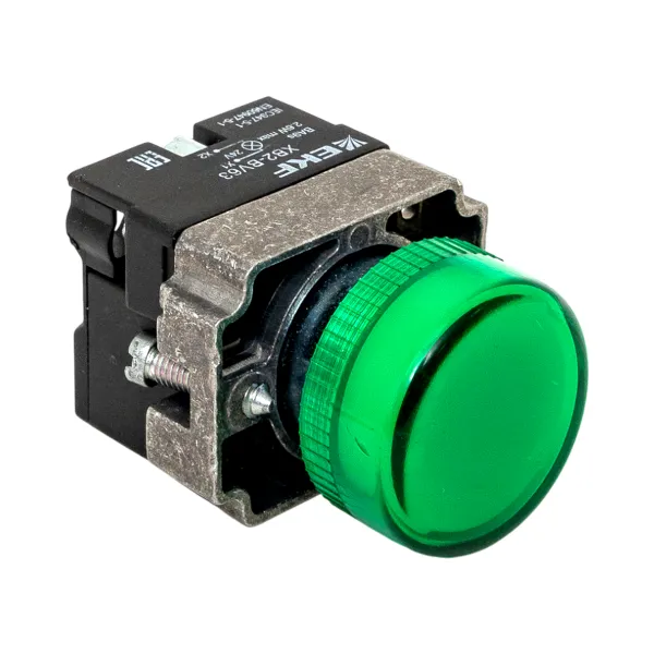 Лампа сигнальная BV63 зеленая 24В EKF