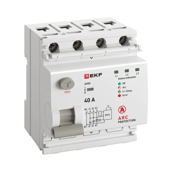 Устройство защиты от дугового пробоя (УЗДП) 3P+N 40А PROXIMA EKF