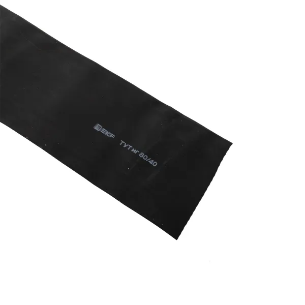 Термоусаживаемая трубка ТУТ нг 80/40 черная рулон EKF PROxima