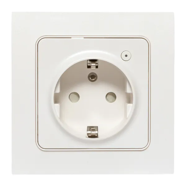 Умная розетка Стокгольм 1-местная 16А белый Zigbee EKF Сonnect