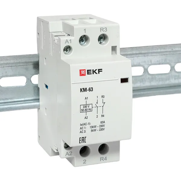 Контактор модульный КМ 63А NО+NC (2 мод.) EKF PROxima