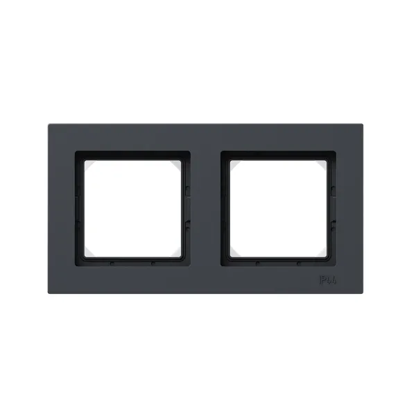 2 - местная рамка, IP44, графит, пластик Эпика EKF
