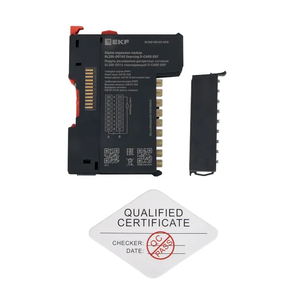 Модуль расширения дискретных сигналов GL200-DO16 токоподающий D-CARD EKF