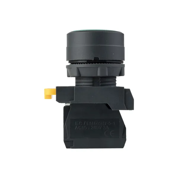 Кнопка SB-31 плоская с фиксацией 1NС зеленая IP65 EKF